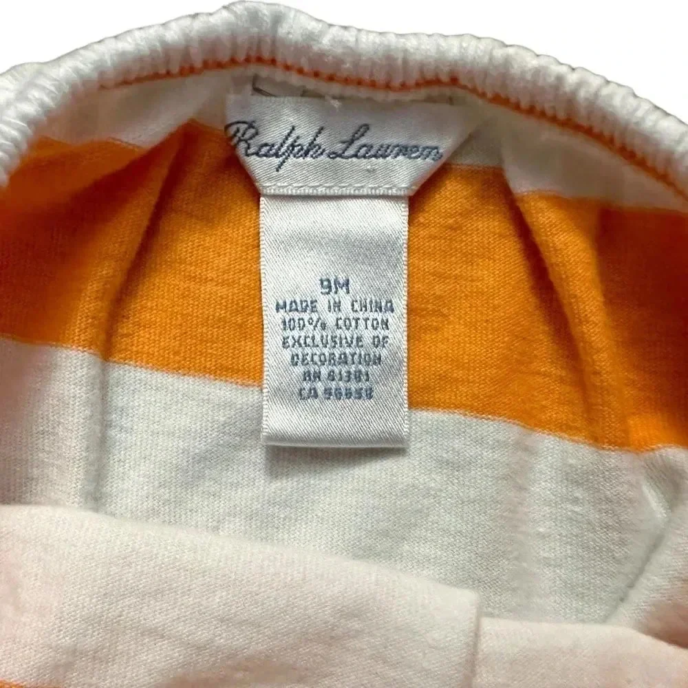Ralph Lauren | Rugby Striped Ruffle Dress (9 mos) 🧡